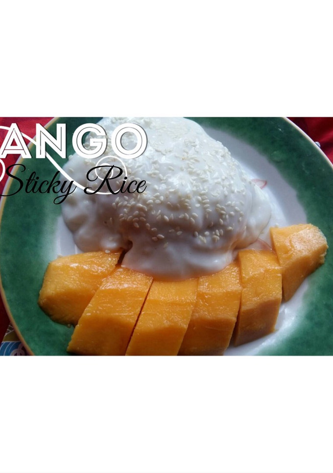 Foto resep Mango sticky rice with sesame seeds