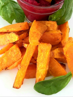 Une photo de Frites de patate douce à airfryer
