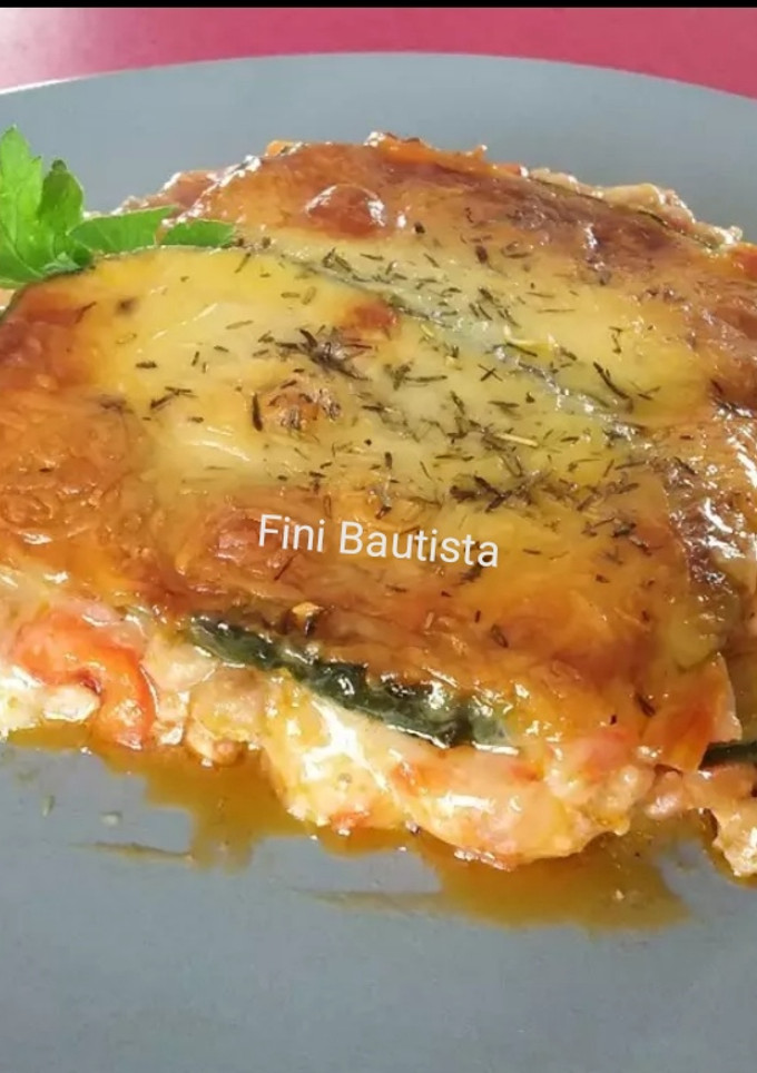 Una foto de Moussaka de calabacín