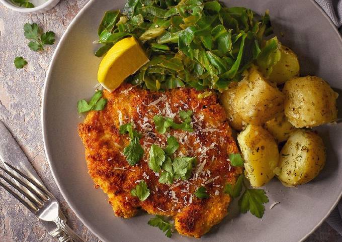 Recipe of Super Quick Homemade Chicken Schnitzel