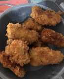 Nuggets de pollo NO con pan molido, si no Con papitas fritas 😋