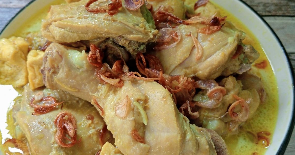 Opor Ayam Tahu Bumbu Kuning