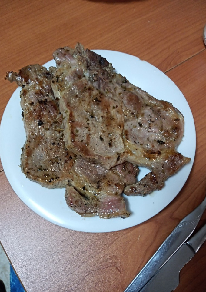 Una foto de Entrecot adobado a la plancha