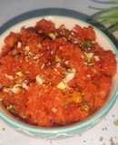 Gajar ka halwa with khoya
