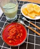 Cháo yến mạch củ dền với tôm 🍤🌺