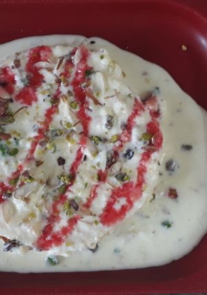 A picture of Bread Rasmalai.