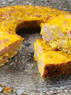 Una foto de 🌽 Budín de choclo, calabaza y jamón 🌽 sin harinas 😉