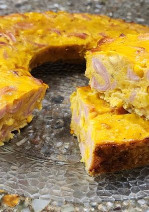 Una foto de 🌽 Budín de choclo, calabaza y jamón 🌽 sin harinas 😉