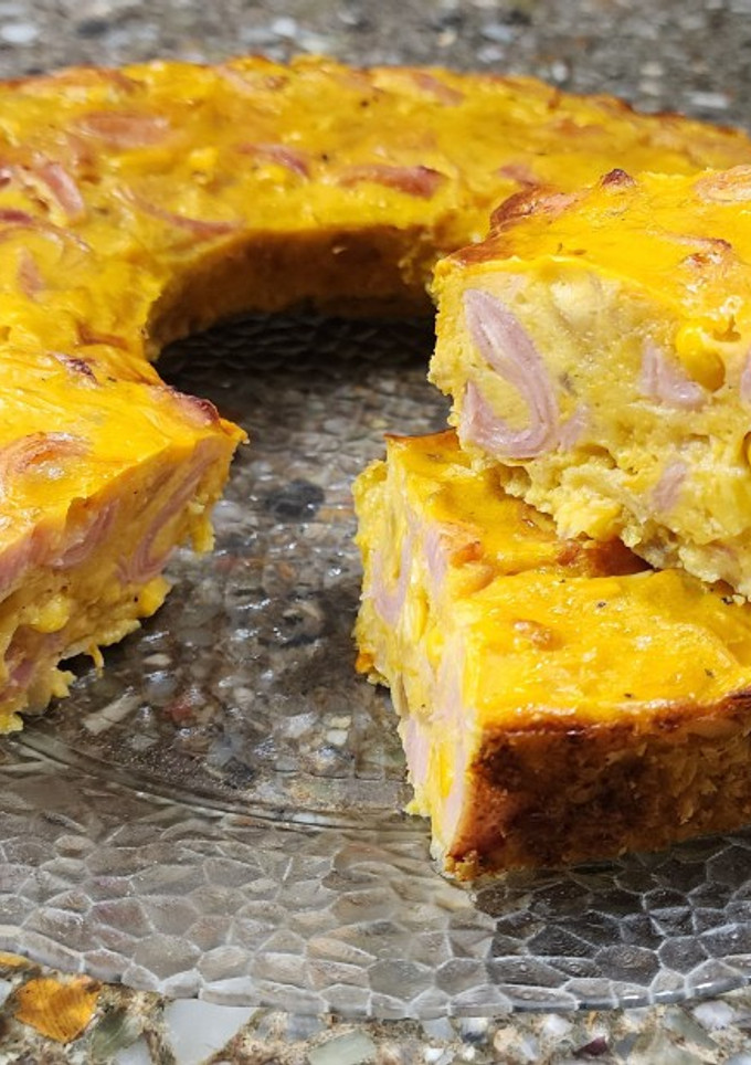 Una foto de 🌽 Budín de choclo, calabaza y jamón 🌽 sin harinas 😉