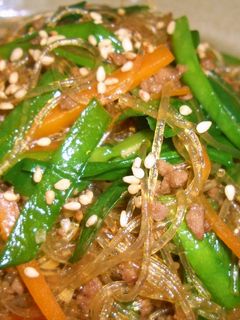 A picture of Easy Japchae with Ground Meat.