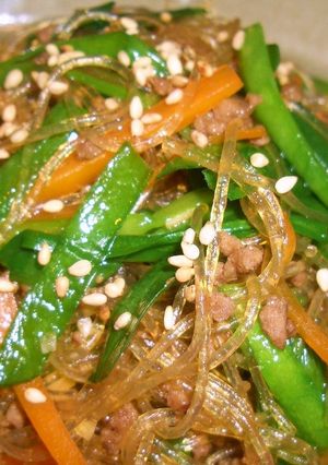 A picture of Easy Japchae with Ground Meat.