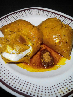 A picture of Minced meat and egg moi moi.