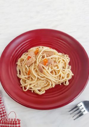 Foto resep Spaghetti Aglio Olio Tuna