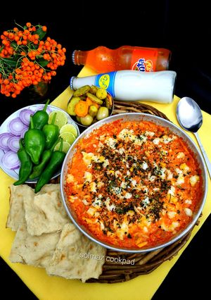 عکسی از دستور املت پنیری solmaz