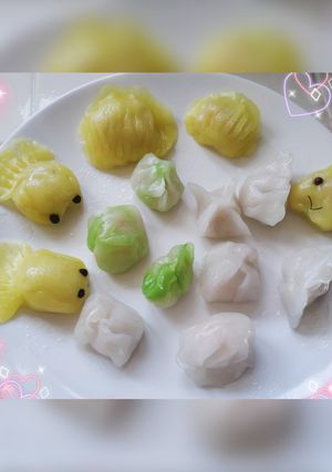 Hình của món Há cảo tạo hình ngộ nghĩnh.