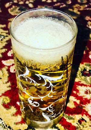 A picture of Golden water with isabgol.