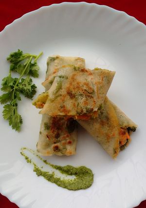 फलाहारी फ्रेंकी (Falahari Frankie recipe in Hindi) रेसिपी मुख्य फोटो