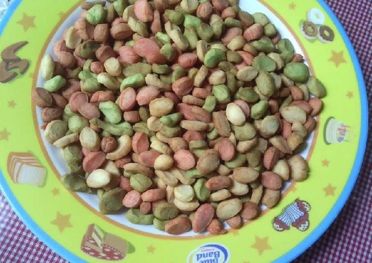 Resep: Di RumahBiji Ketapang warna-warni