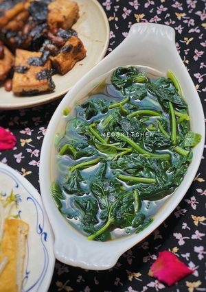 Hình của món Canh rau lang kho xì dầu (chay).