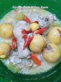 Garang asem simple sayap dan uritan ayam tanpa daun