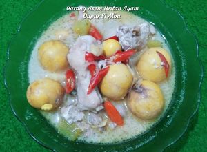 Foto resep Garang asem simple sayap dan uritan ayam tanpa daun