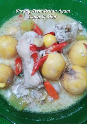 Foto resep Garang asem simple sayap dan uritan ayam tanpa daun