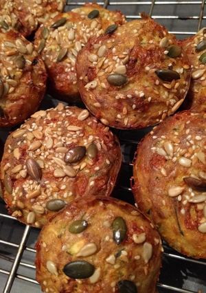 A picture of Carrot & Courgette Buckwheat Breakfast Muffins.