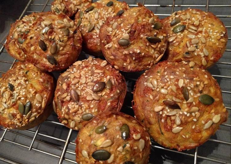 Recipe of Speedy Carrot &amp; Courgette Buckwheat Breakfast Muffins