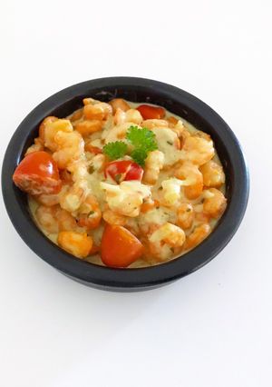 Une photo de Crevettes au lait de coco