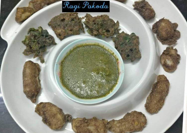 Ragi pakoda... Made up of Ragi and rice flour