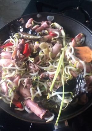 Foto resep Oseng Cumi Asin Tauge