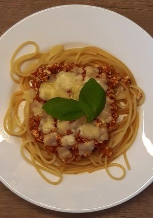 Zdjęcie przepisu Wegetariańskie spaghetti.