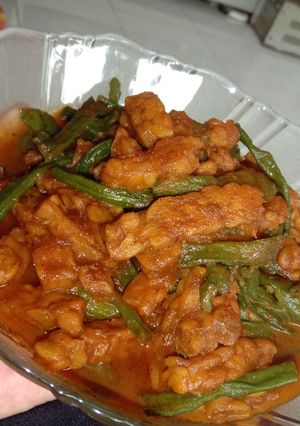 Foto resep Oseng tempe kacang panjang.