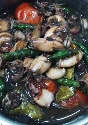 Foto resep Cumi pedas gurih