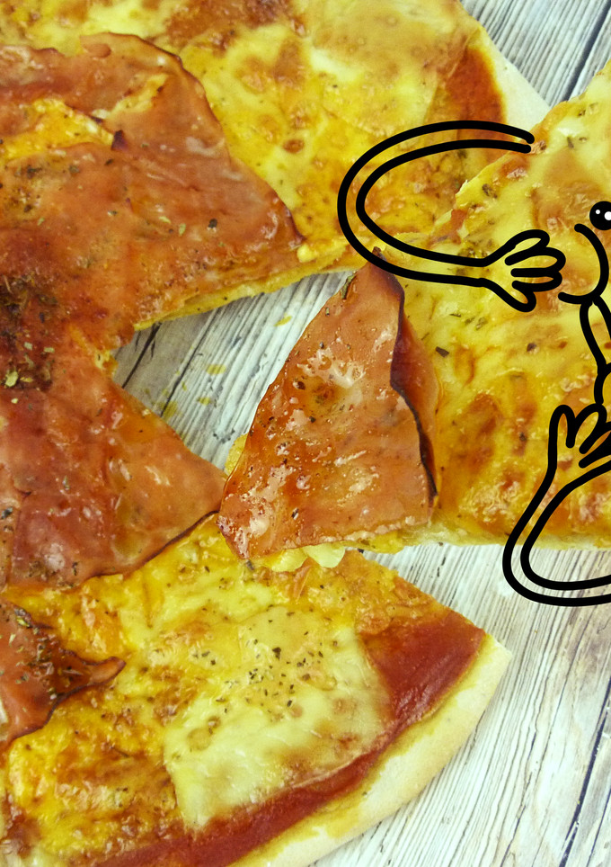 Una foto de Masa de pizza fina sin levadura y sin reposo muy fácil (aromatizada) + trucos