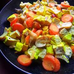 Tumis tahu kuning,Wortel&Jamur Kancing tanpa minyak~diet friendly✨-レシピのメイン写真