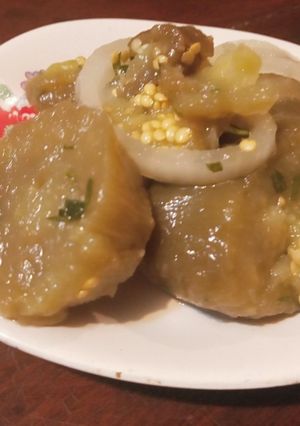 Una foto de Berenjena en escabeche suave
