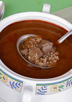 صورة لوصفة طريقة عمل شوربة البرغل مع اللحم