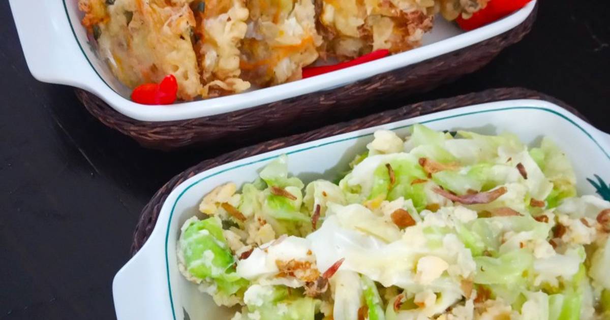 Resep Bakwan sayur dan orek kubis telur menu simple oleh Tari Kayat