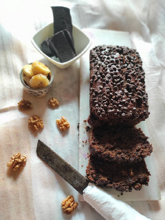 A picture of Walnut Chocolate Banana Bread.