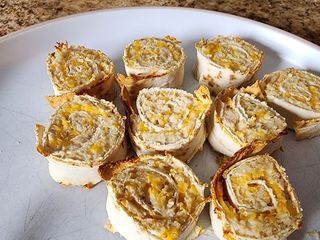 Air fried chicken pinwheels