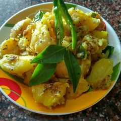 A picture of Curry leaves potato.