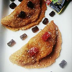 Juzt Jelly stuffed Daliya Crepes A picture of Juzt Jelly stuffed Daliya Crepes.