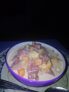 A picture of Milk punch fruits salad.