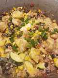 Low carb Tex Mex Chicken zucchini skillet