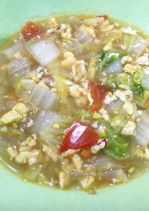 Foto resep Sawi Kuah Telur