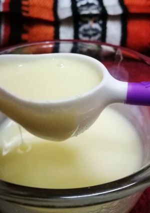 A picture of Homemade condensed milk.