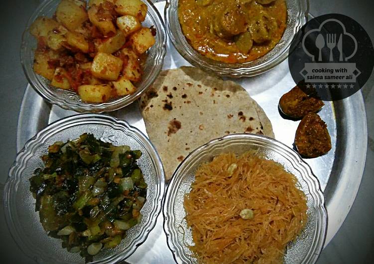 Vege thali for sabzi lovers