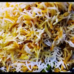A picture of Prawns biryani.