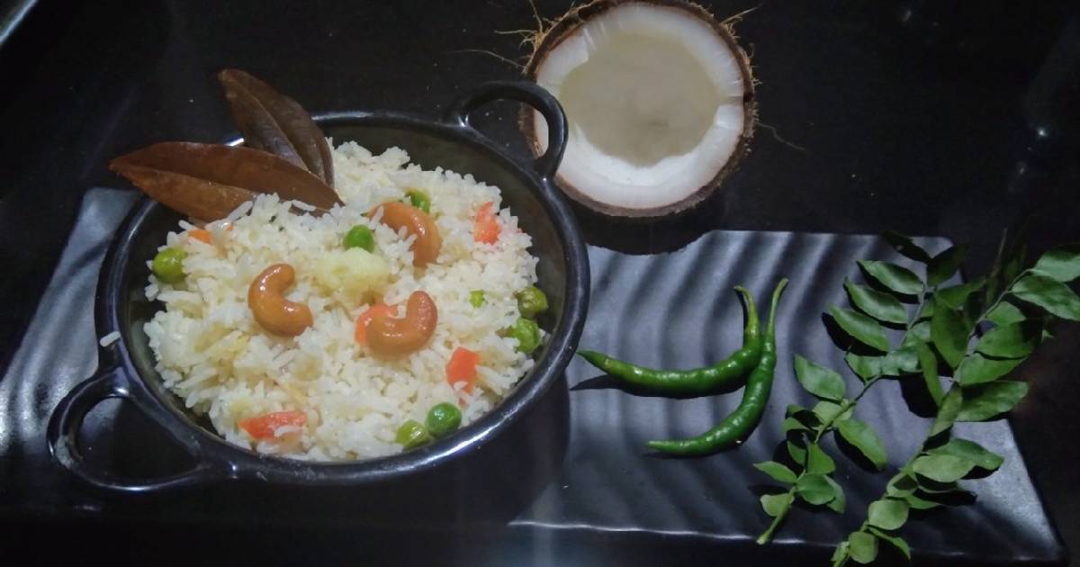Coconut milk pulao Recipe by Radhika Joshi Cookpad